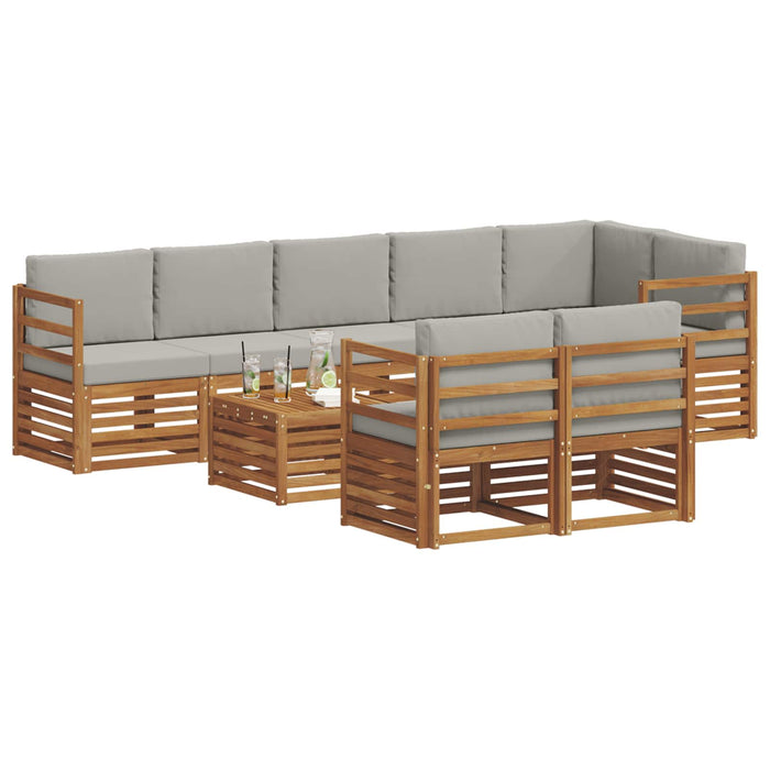 Seturi de canapele cu pernă 9 pcs Gri natural și deschis - WALTI WALTI