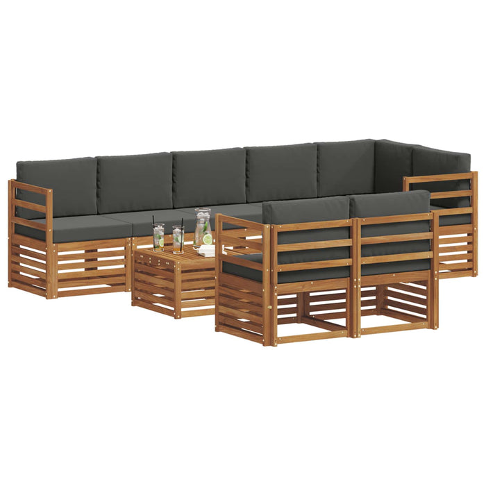 Seturi de canapele cu pernă 9 pcs Natural și Antracit - WALTI WALTI