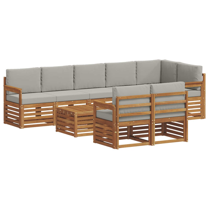 Seturi de canapele cu pernă 9 pcs Gri natural și deschis - WALTI WALTI