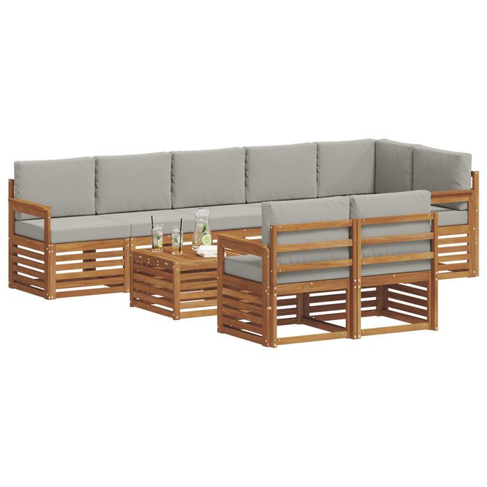 Seturi de canapele cu pernă 9 pcs Gri natural și deschis - WALTI WALTI