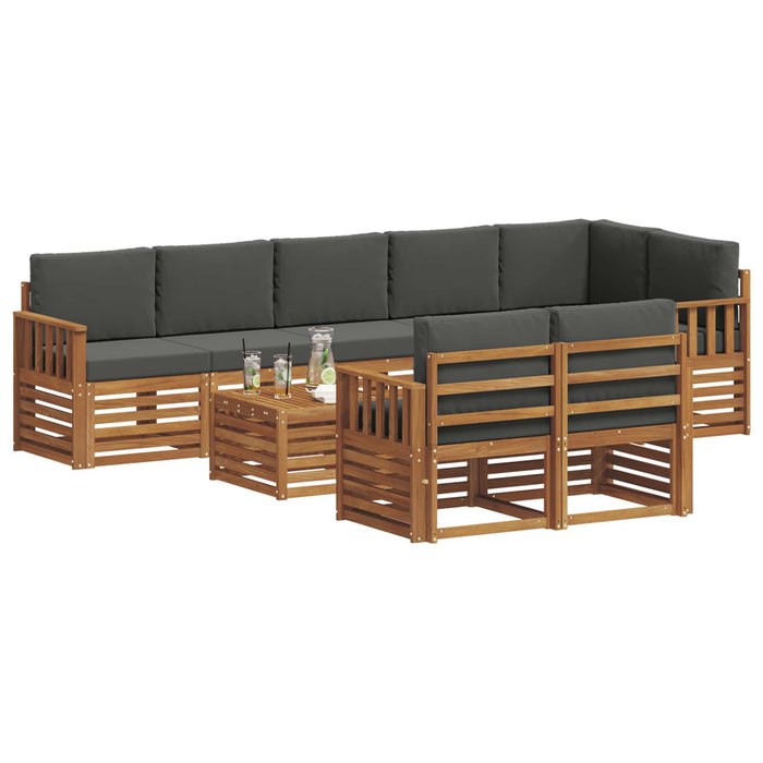 Seturi de canapele cu pernă 9 pcs Natural și Antracit - WALTI WALTI
