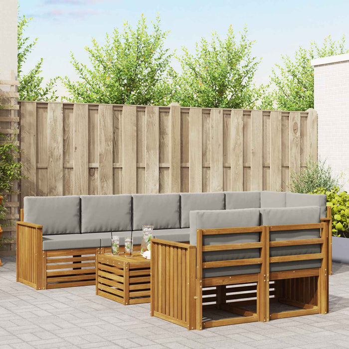 Seturi de canapele cu pernă 9 pcs Gri natural și deschis - WALTI WALTI