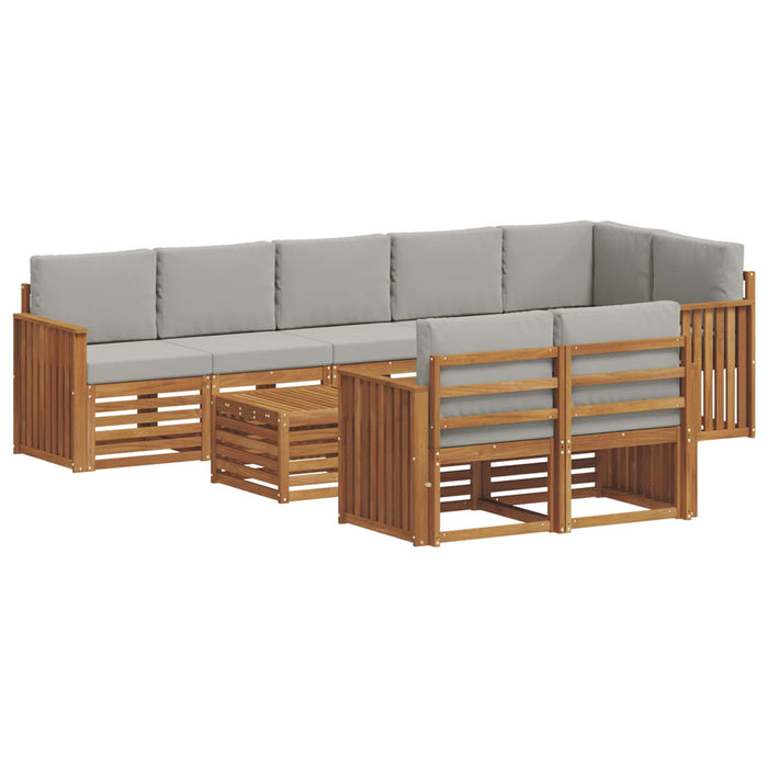 Seturi de canapele cu pernă 9 pcs Gri natural și deschis - WALTI WALTI