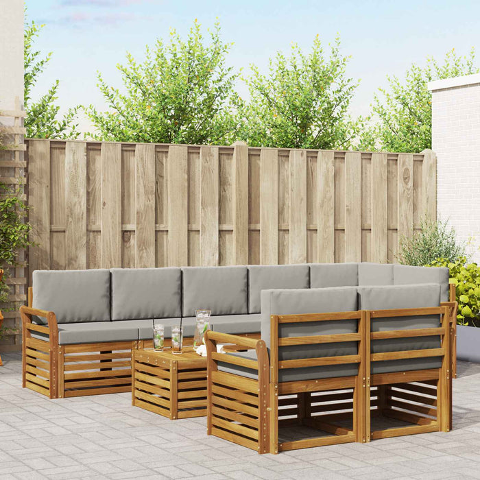 Seturi de canapele cu pernă 9 pcs Gri natural și deschis - WALTI WALTI