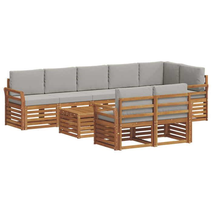 Seturi de canapele cu pernă 9 pcs Gri natural și deschis - WALTI WALTI