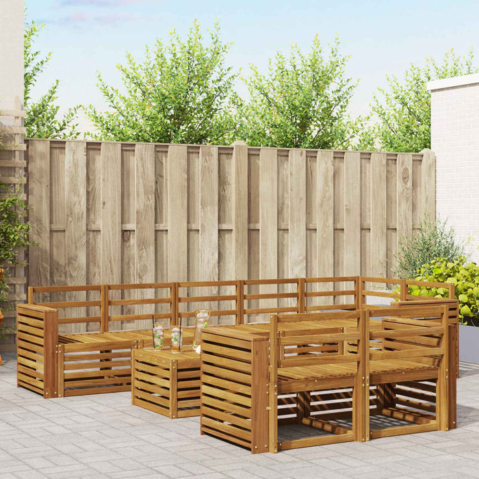 Seturi de canapele 9 pcs natural Lemn Solid de Acacia - WALTI WALTI