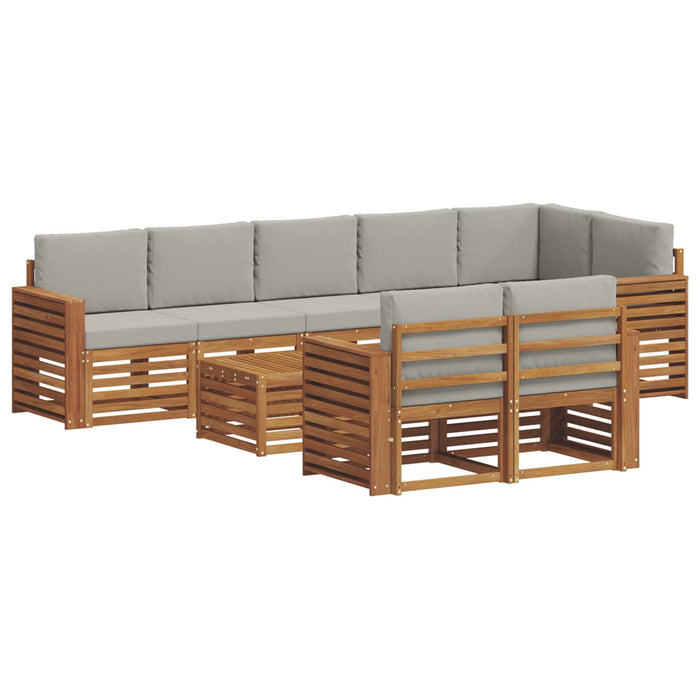 Seturi de canapele cu pernă 9 pcs Gri natural și deschis - WALTI WALTI