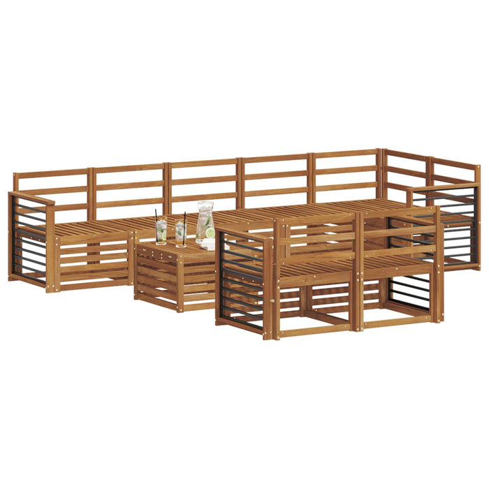 Seturi de canapele 9 pcs natural Lemn Solid de Acacia - WALTI WALTI