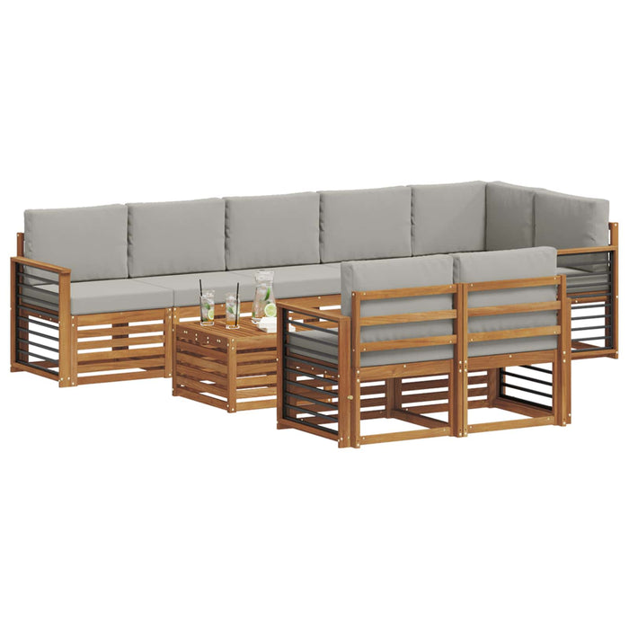 Seturi de canapele cu pernă 9 pcs Gri natural și deschis - WALTI WALTI