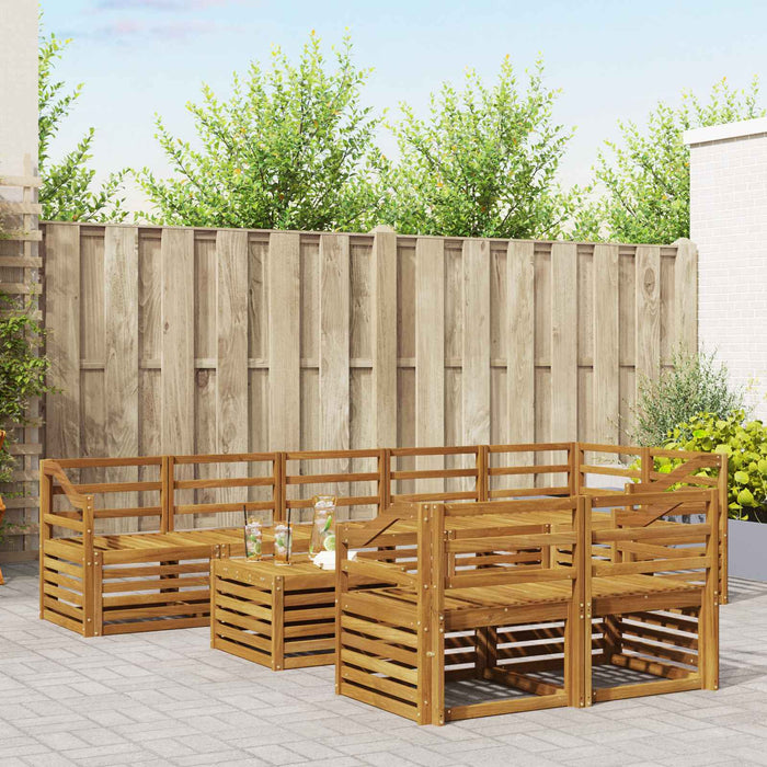 Seturi de canapele 9 pcs natural Lemn Solid de Acacia - WALTI WALTI