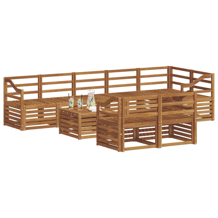 Seturi de canapele 9 pcs natural Lemn Solid de Acacia - WALTI WALTI
