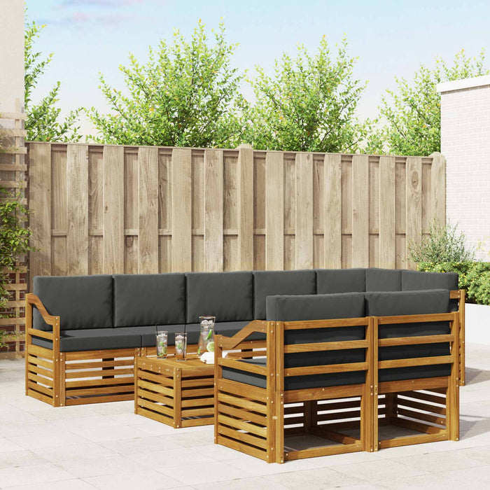 Seturi de canapele cu pernă 9 pcs Natural și Antracit - WALTI WALTI
