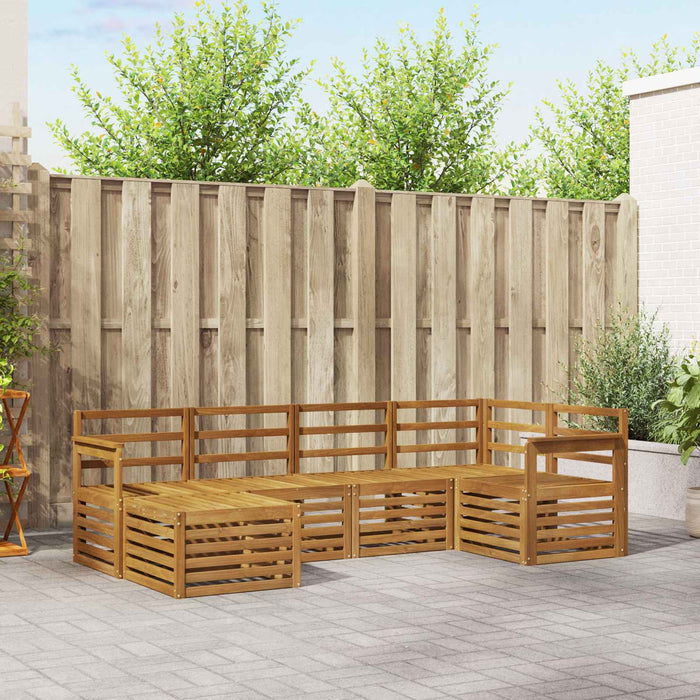 Seturi de canapele 6 pcs natural Lemn Solid de Acacia - WALTI WALTI