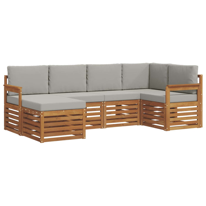 Seturi de canapele cu pernă 6 pcs Gri natural și deschis - WALTI WALTI