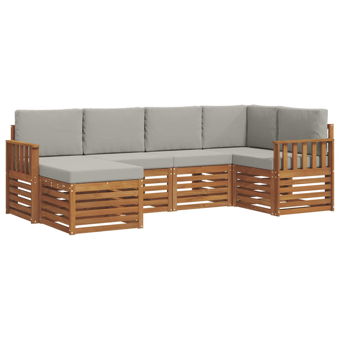 Seturi de canapele cu pernă 6 pcs Gri natural și deschis - WALTI WALTI
