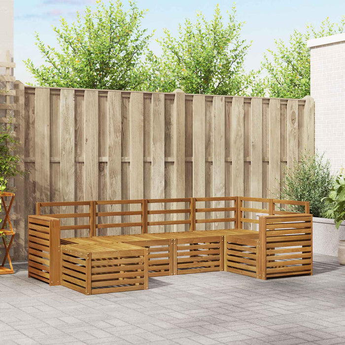 Seturi de canapele 6 pcs natural Lemn Solid de Acacia - WALTI WALTI