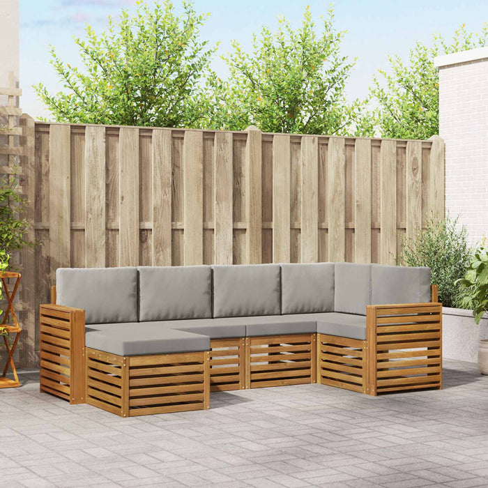 Seturi de canapele cu pernă 6 pcs Gri natural și deschis - WALTI WALTI
