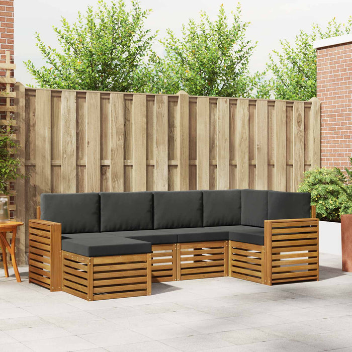 Seturi de canapele cu pernă 6 pcs Natural și Antracit - WALTI WALTI