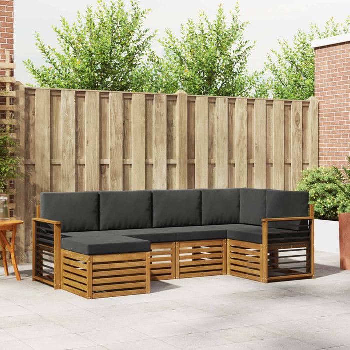 Seturi de canapele cu pernă 6 pcs Natural și Antracit - WALTI WALTI