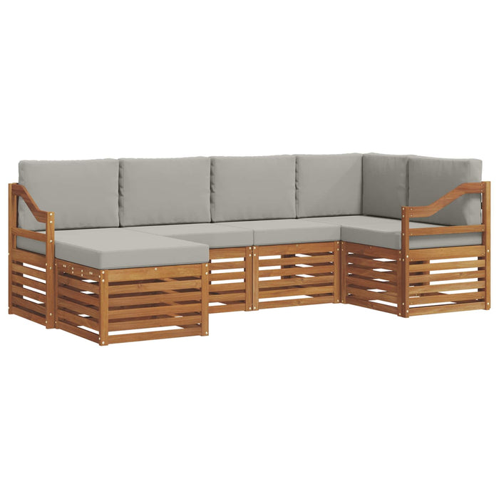 Seturi de canapele cu pernă 6 pcs Gri natural și deschis - WALTI WALTI