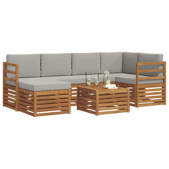Seturi de canapele cu pernă 7 pcs Gri natural și deschis - WALTI WALTI