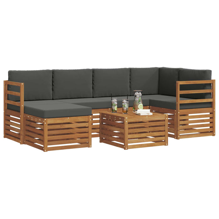 Seturi de canapele cu pernă 7 pcs Natural și Antracit - WALTI WALTI