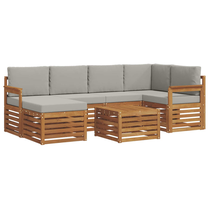 Seturi de canapele cu pernă 7 pcs Gri natural și deschis - WALTI WALTI