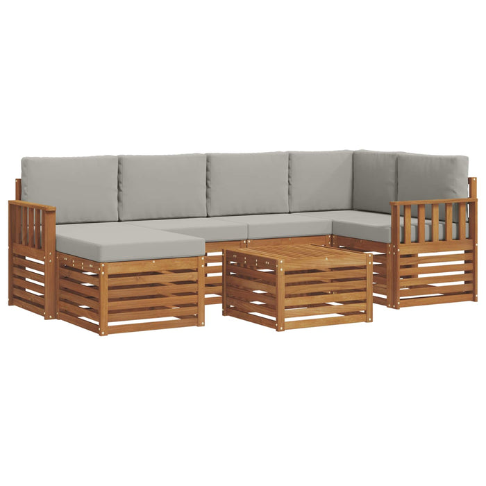 Seturi de canapele cu pernă 7 pcs Gri natural și deschis - WALTI WALTI