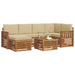 Seturi de canapele 7 pcs Natural și Bej Lemn Solid de Acacia - WALTI WALTI