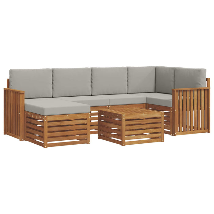 Seturi de canapele cu pernă 7 pcs Gri natural și deschis - WALTI WALTI