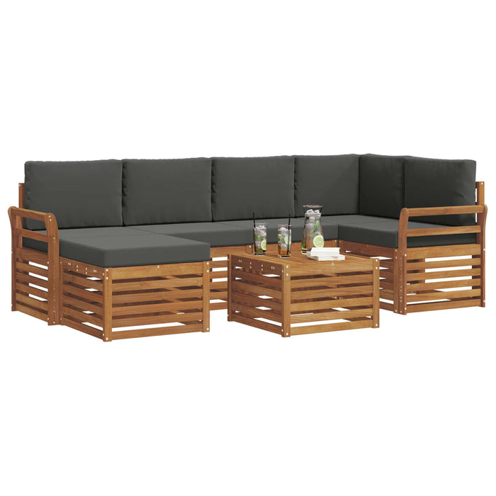 Seturi de canapele cu pernă 7 pcs Natural și Antracit - WALTI WALTI