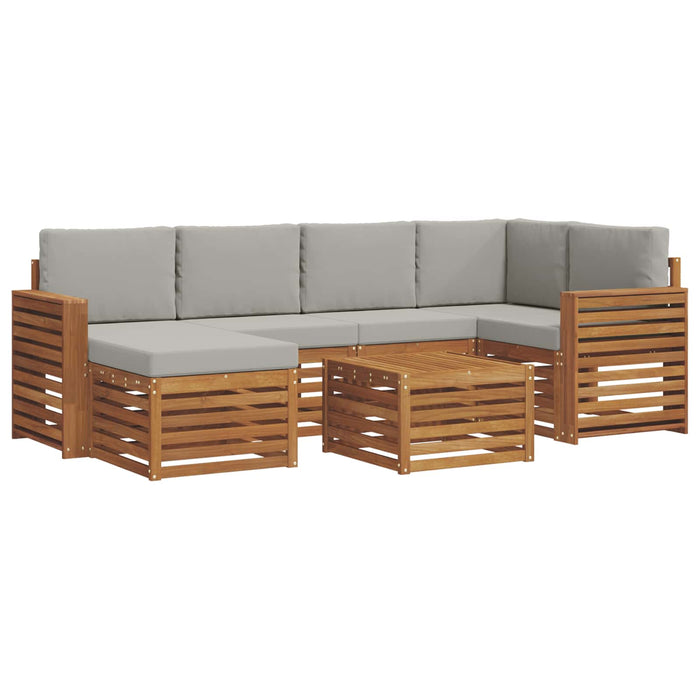 Seturi de canapele cu pernă 7 pcs Gri natural și deschis - WALTI WALTI