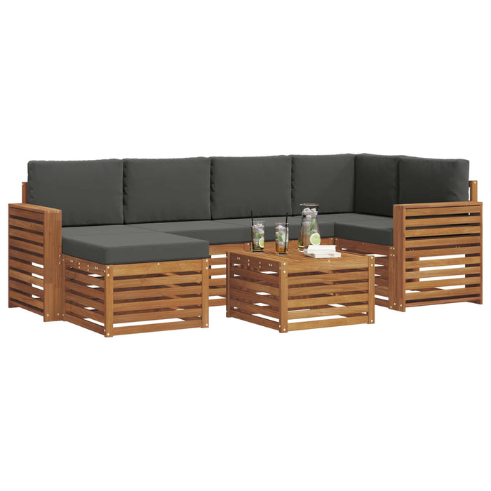 Seturi de canapele cu pernă 7 pcs Natural și Antracit - WALTI WALTI