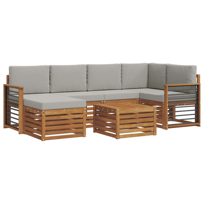 Seturi de canapele cu pernă 7 pcs Gri natural și deschis - WALTI WALTI