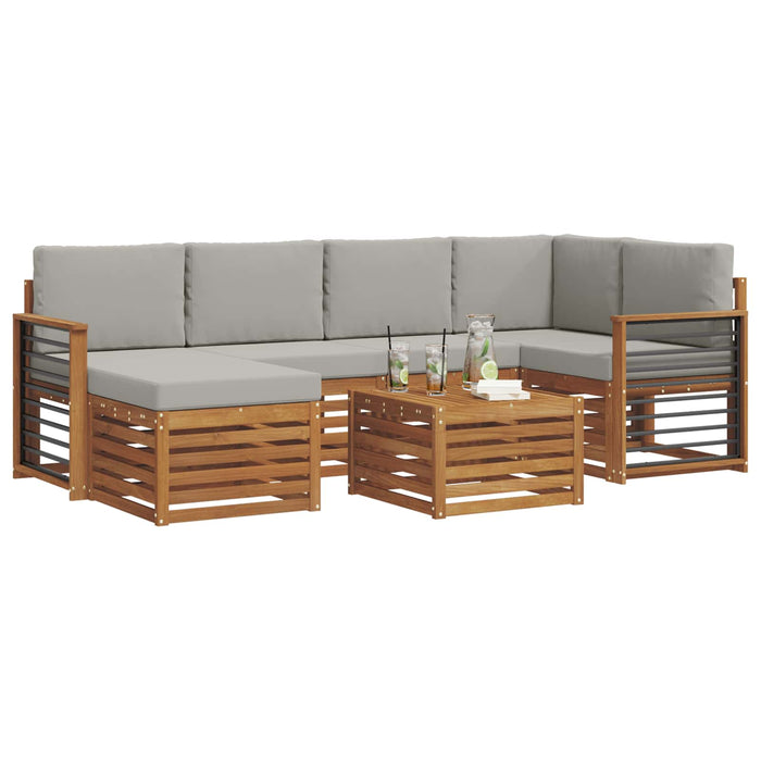 Seturi de canapele cu pernă 7 pcs Gri natural și deschis - WALTI WALTI