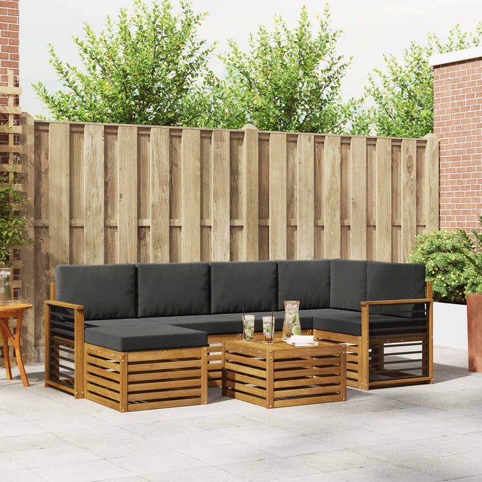 Seturi de canapele cu pernă 7 pcs Natural și Antracit - WALTI WALTI