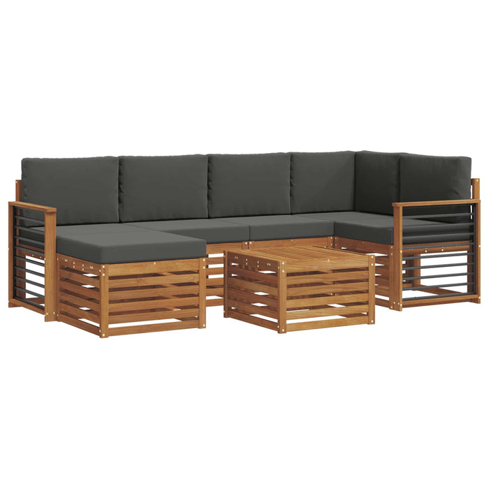 Seturi de canapele cu pernă 7 pcs Natural și Antracit - WALTI WALTI