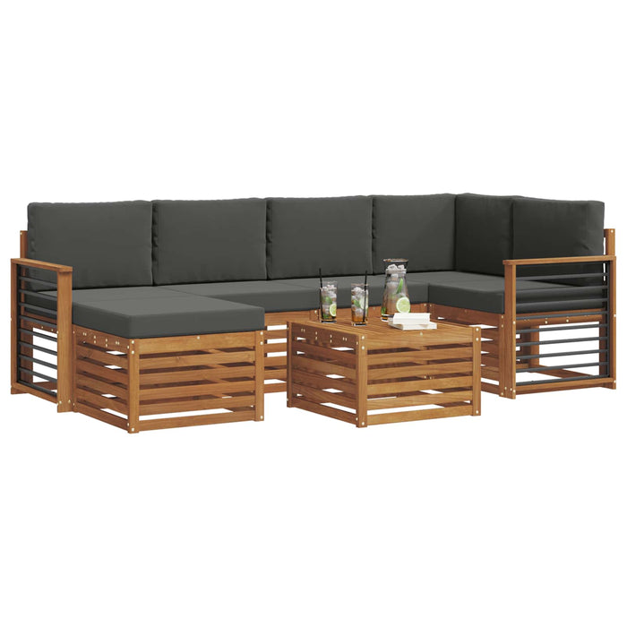 Seturi de canapele cu pernă 7 pcs Natural și Antracit - WALTI WALTI