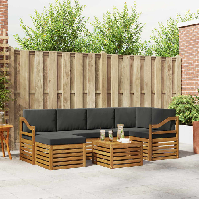 Seturi de canapele cu pernă 7 pcs Natural și Antracit - WALTI WALTI