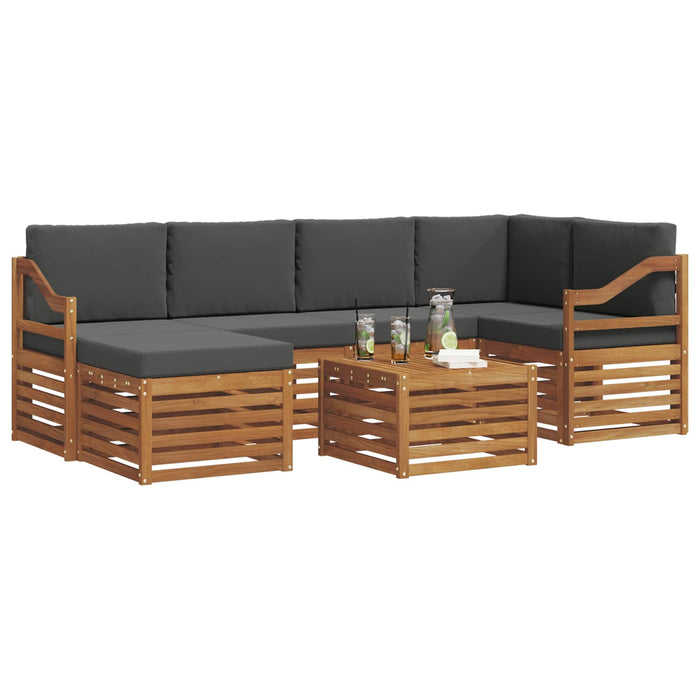Seturi de canapele cu pernă 7 pcs Natural și Antracit - WALTI WALTI