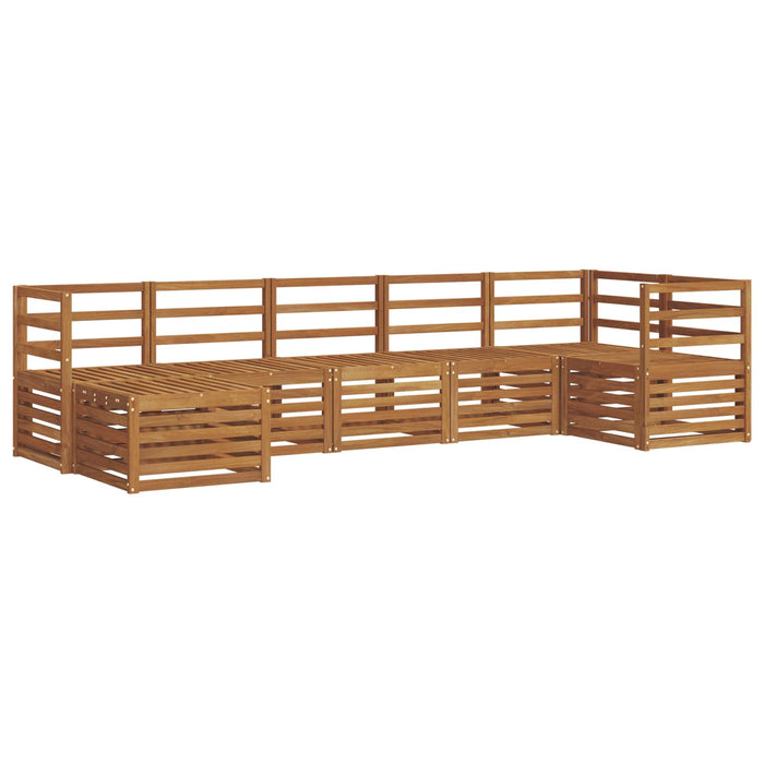 Set canapea sectională 7 pcs natural Lemn Solid de Acacia - WALTI WALTI