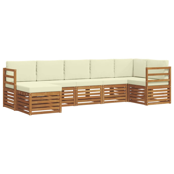 Set canapea sectională cu pernă 7 pcs Natural și Crem - WALTI WALTI