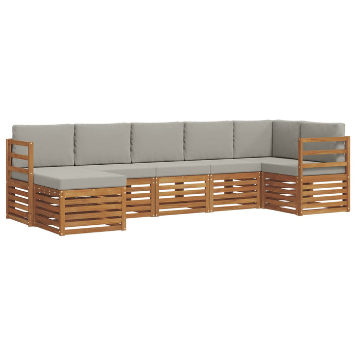 Set canapea sectională cu pernă 7 pcs Gri natural și deschis - WALTI WALTI