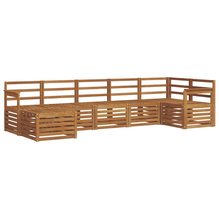 Set canapea sectională 7 pcs natural Lemn Solid de Acacia - WALTI WALTI
