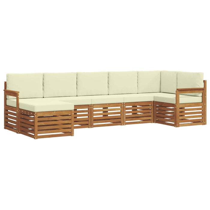 Set canapea sectională cu pernă 7 pcs Natural și Crem - WALTI WALTI