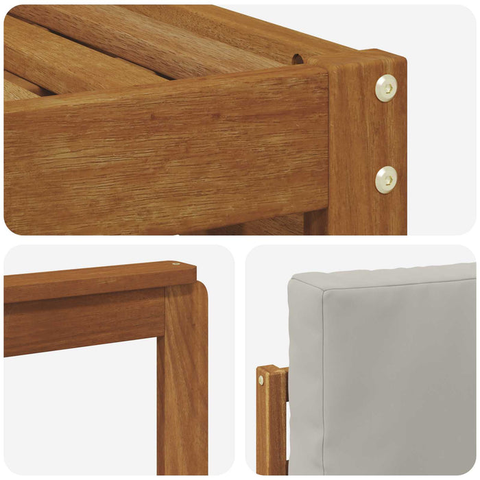 Set canapea sectională cu pernă 7 pcs Gri natural și deschis - WALTI WALTI