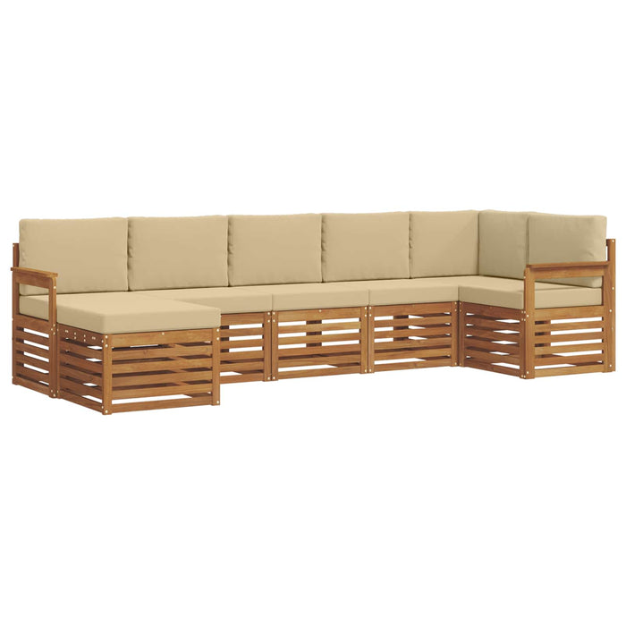 Set canapea sectională cu pernă 7 pcs Natural și Bej - WALTI WALTI