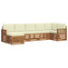 Set canapea sectională cu pernă 7 pcs Natural și Crem - WALTI WALTI