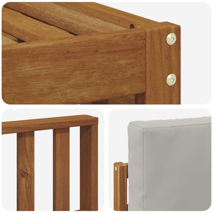 Set canapea sectională cu pernă 7 pcs Gri natural și deschis - WALTI WALTI