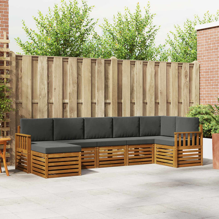 Set canapea sectională cu pernă 7 pcs Natural și Antracit - WALTI WALTI